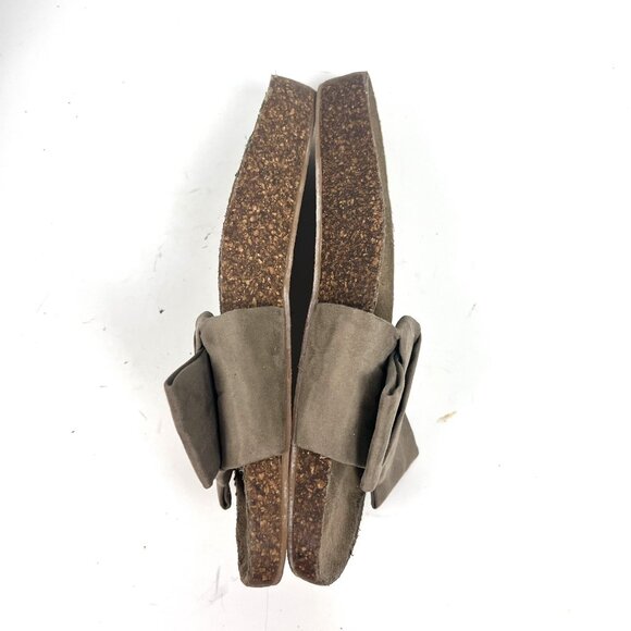 BP Tapis Slide Sandals Sz.8 Fabric Upper Brown Bow Boho Chic Resort Beach Slides - Picture 2 of 6